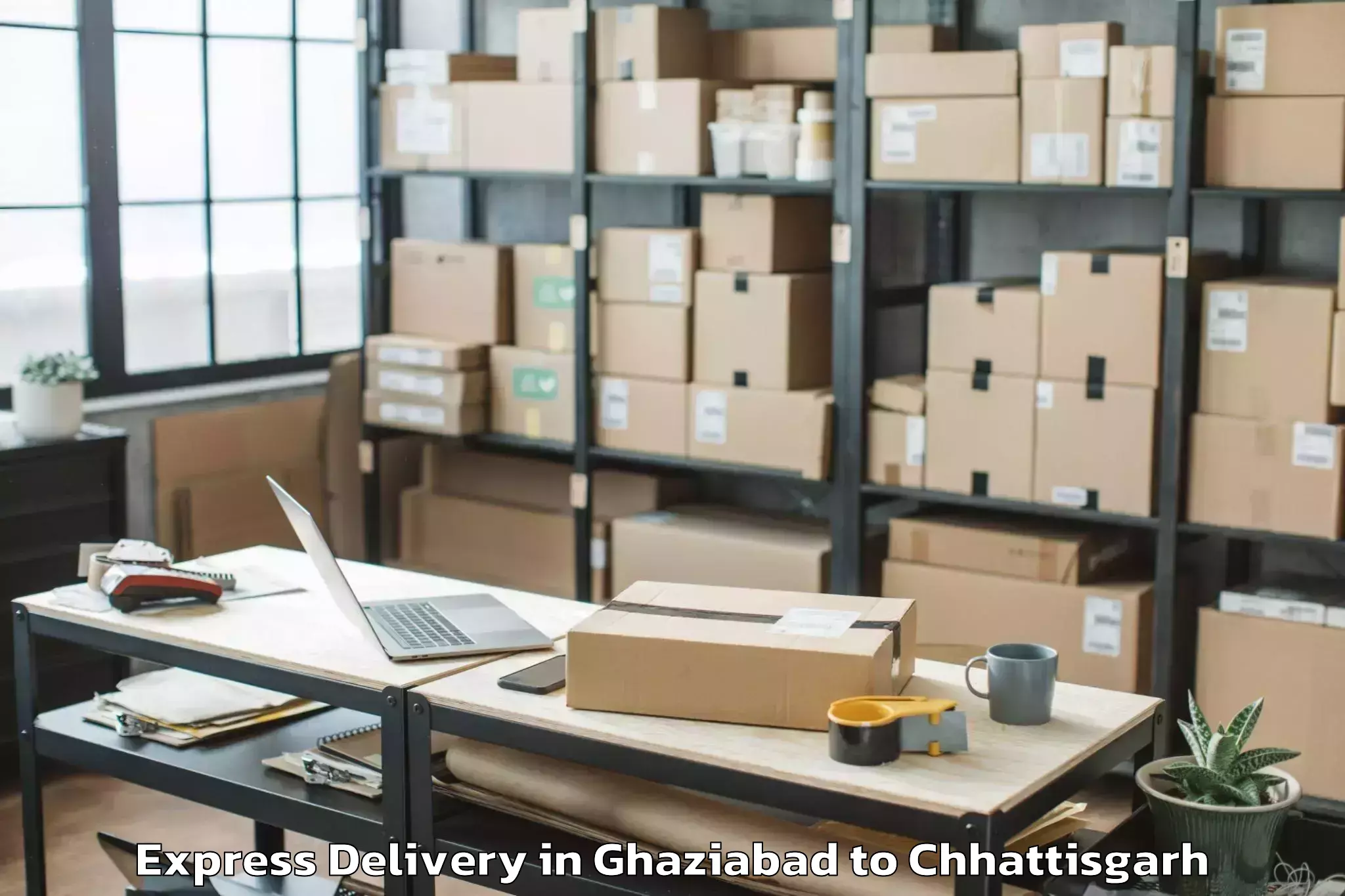 Book Your Ghaziabad to Simga Express Delivery Today